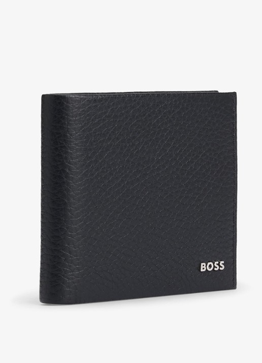 BOSS New Crosstown portemonnee van leer - detail 3 zwart