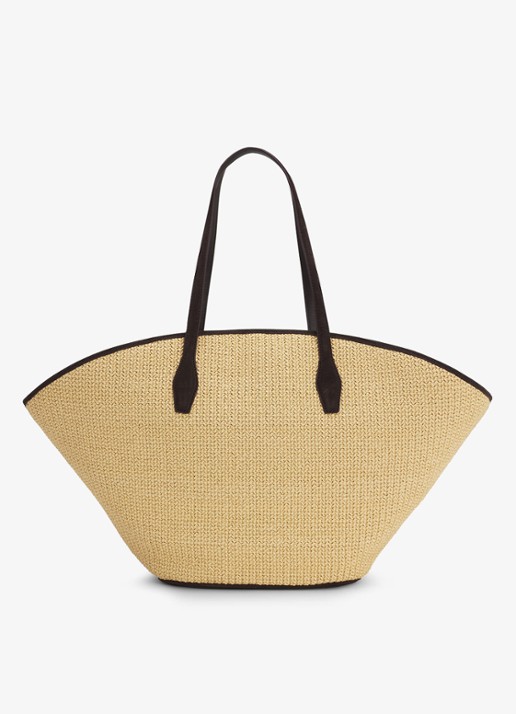 BOSS Numah Maxi strandtas met gevlochten detail - detail 4 open white-116 / wit