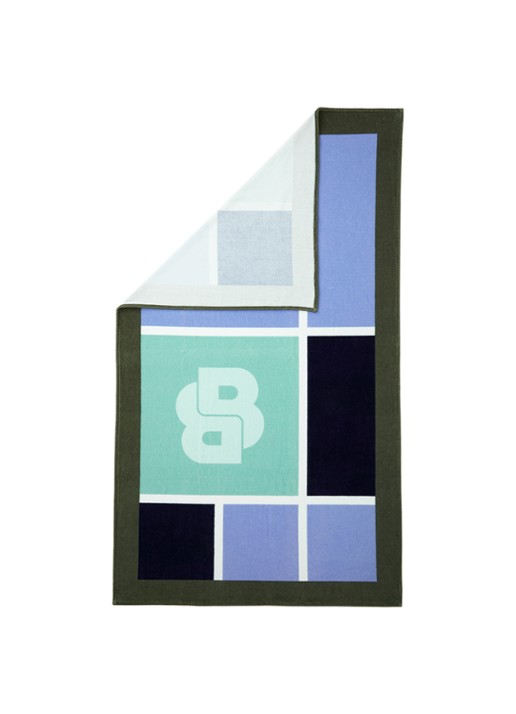BOSS Oscar strandlaken - 100 x 170 cm - voorkant 3 blauw