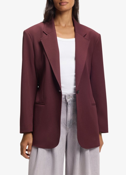 BOSS Oversized-fit blazer met riem