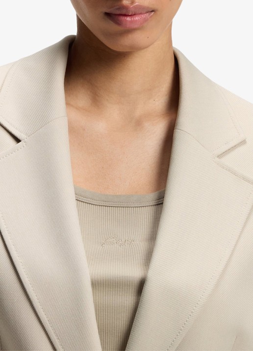 BOSS Oversized-fit blazer met riem - detail 4 beige