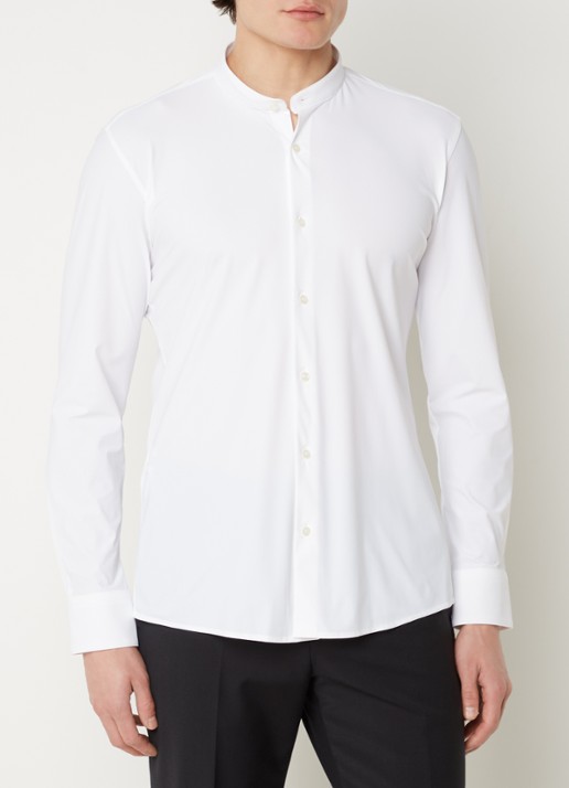 BOSS P-Hank slim fit overhemd met stretch - detail 9 wit