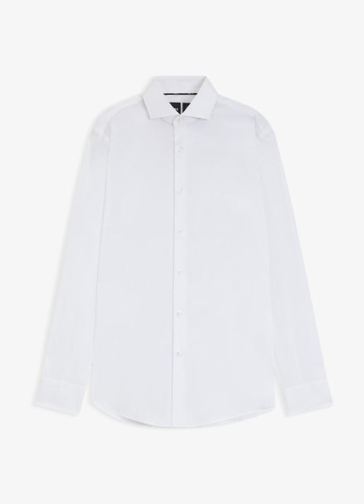 BOSS P-Hank-Spread slim fit overhemd - voorkant 2 wit