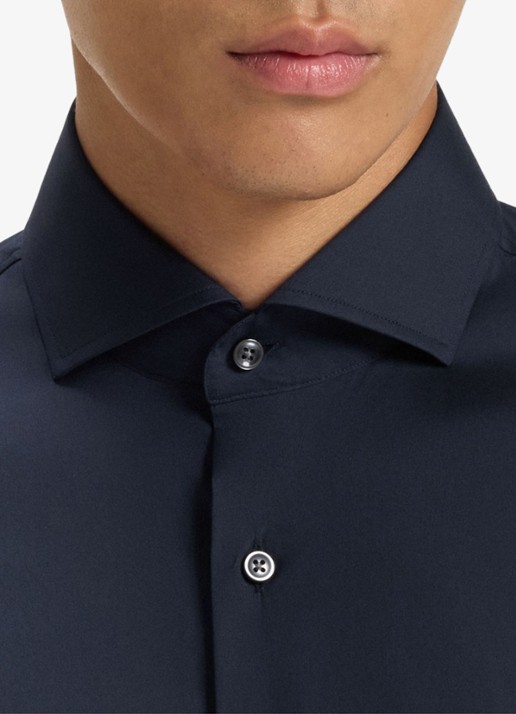 BOSS P-Hank-Spread slim fit overhemd - detail 2 donkerblauw