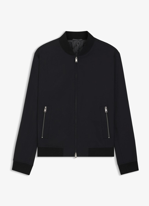 BOSS P-Hanry bomberjack met ritszakken - voorkant 5 zwart