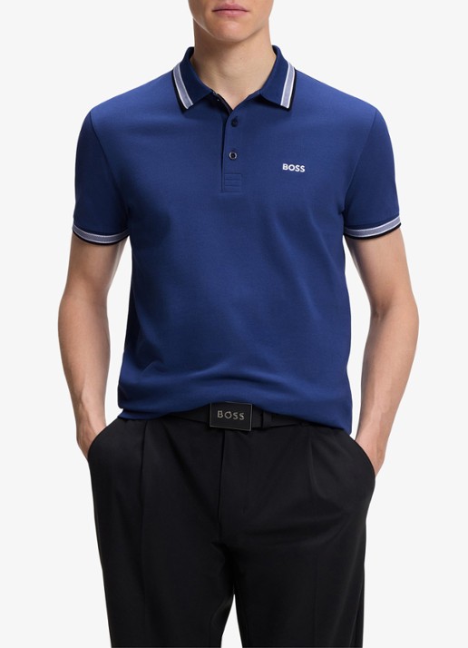 BOSS Paddy regular fit polo van piqué katoen met logo