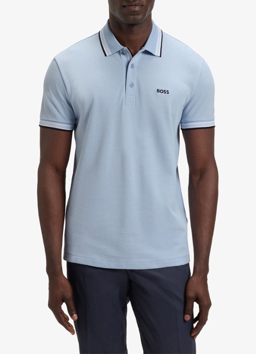 BOSS Paddy regular fit polo van piqué katoen met logo  - detail 8 white-100 / wit