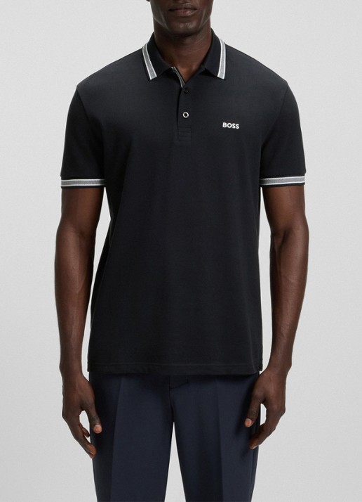 BOSS Paddy regular fit polo van piqué katoen met logo