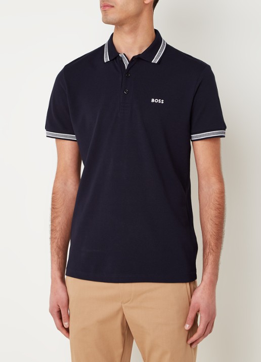 BOSS Paddy regular fit polo van piqué katoen met logo