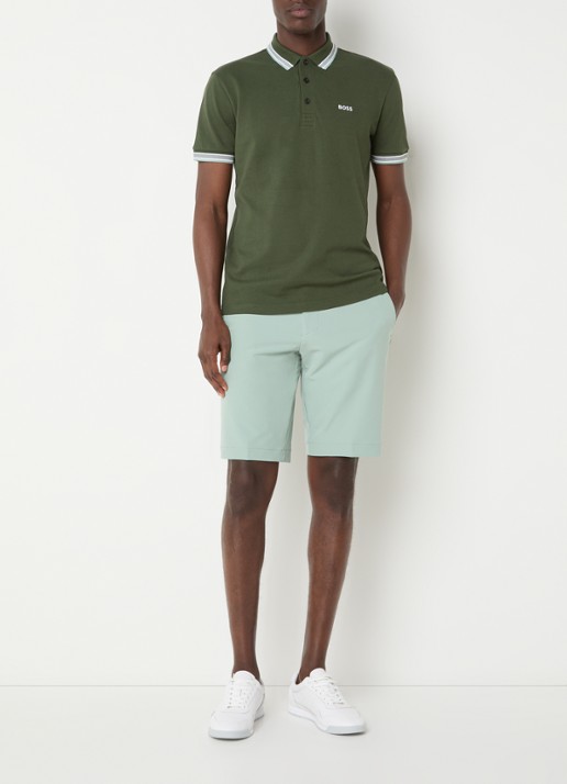 BOSS Paddy regular fit polo van piqué katoen met logo  - voorkant 3 open green-355 / groen