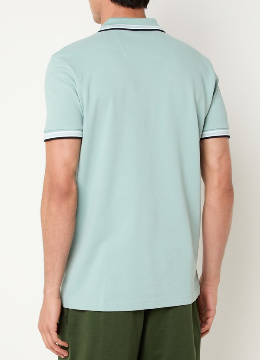 BOSS Paddy regular fit polo van piqué katoen met logo  - achterkant 3 open green-357 / groen