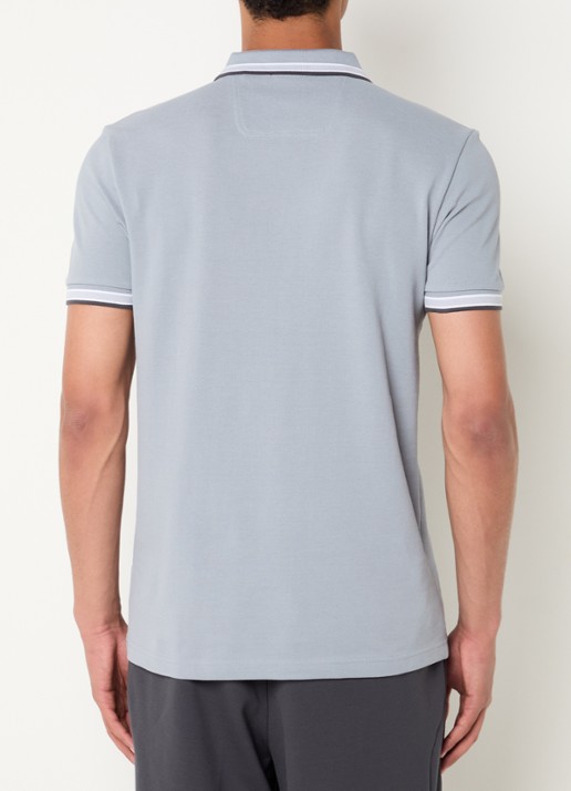 BOSS Paddy regular fit polo van piqué katoen met logo  - achterkant dark grey-026 / grijs