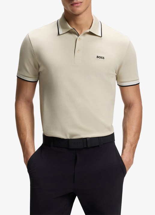 BOSS Paddy regular fit polo van piqué katoen met logo