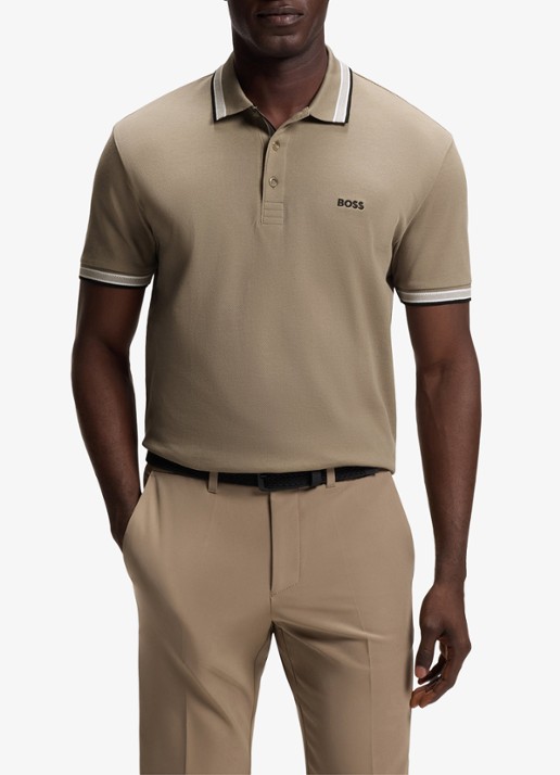 BOSS Paddy regular fit polo van piqué katoen met logo