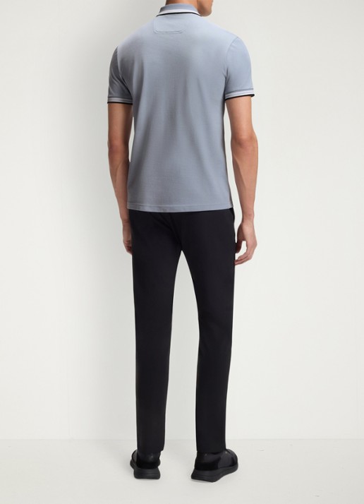 BOSS Paddy regular fit polo van piqué katoen met logo  - detail 2 dark grey-025 / grijs