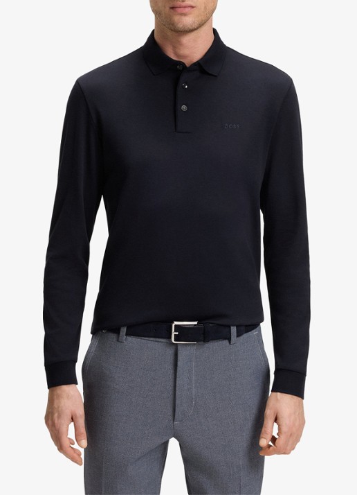 BOSS Pado regular fit polo met logo en stretch
