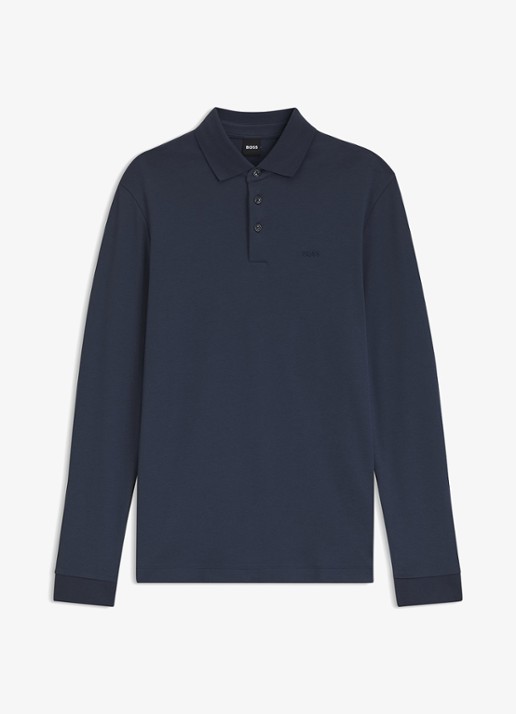 BOSS Pado regular fit polo met logo en stretch