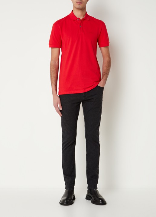 BOSS Pallas regular fit polo van piqué katoen - voorkant 4 rood