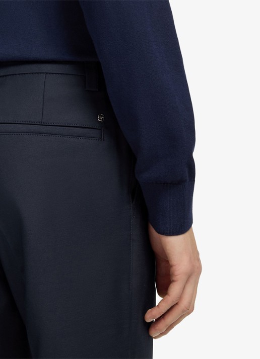 BOSS Pantalon met steekzakken - detail 5 donkerblauw