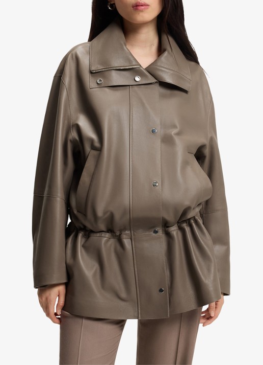 BOSS Parka met steekzakken - detail 2 taupe