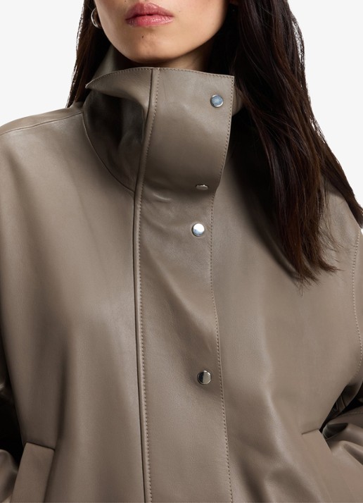 BOSS Parka met steekzakken - detail 3 taupe