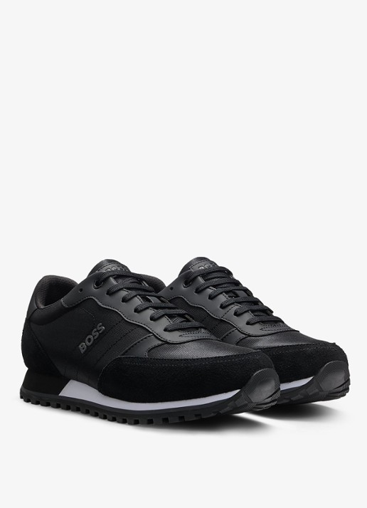 BOSS Parkour sneaker met suède details  - detail 2 zwart