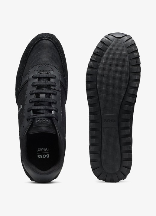 BOSS Parkour sneaker met suède details  - detail 3 zwart