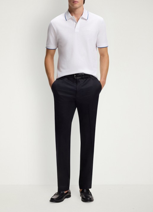 BOSS Parlay regular fit polo met logo - voorkant 6 natural-101 / beige