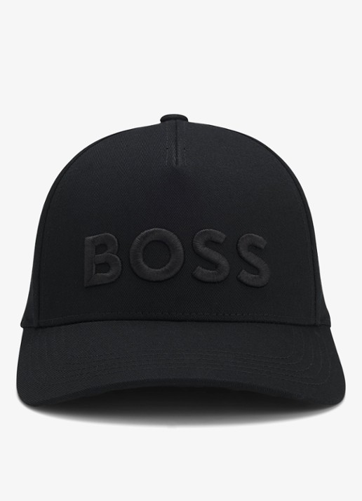 BOSS Pet met logoborduring - detail 2 zwart
