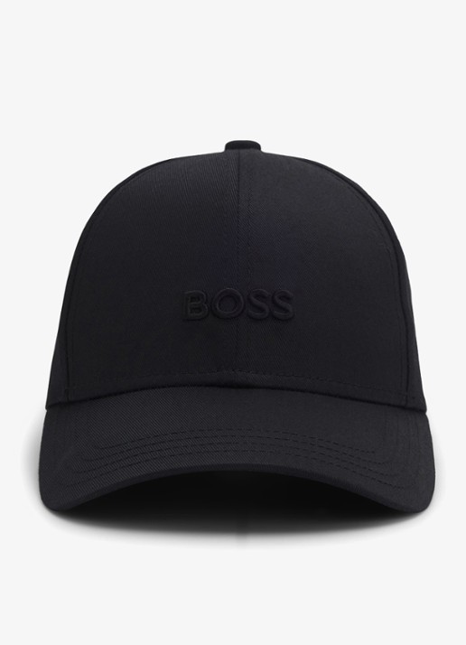 BOSS Pet met logoborduring - detail zwart