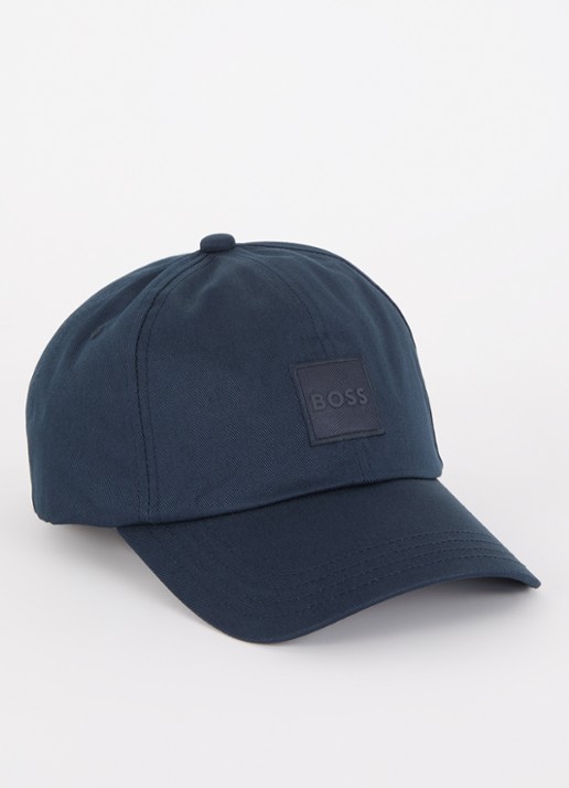 BOSS Pet van katoenen twill met logopatch