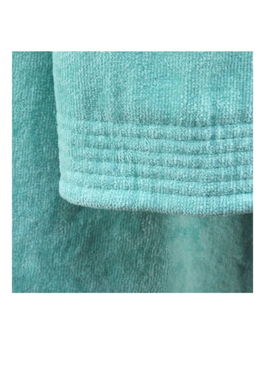 BOSS Plain badjas van katoen - detail 5 turquoise