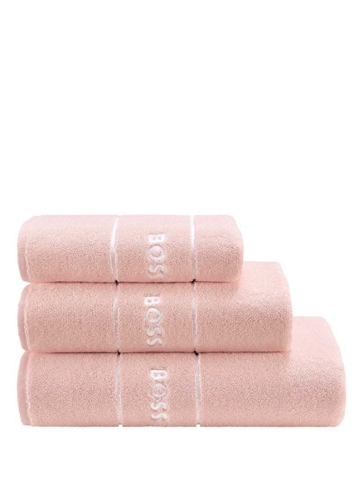BOSS Plain gastendoek - 600 gr/m2 - 40 x 60 cm - voorkant 2 lichtroze