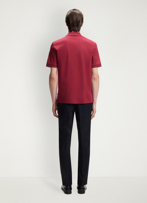 BOSS Polo met korte mouw - achterkant 5 medium red-611 / rood