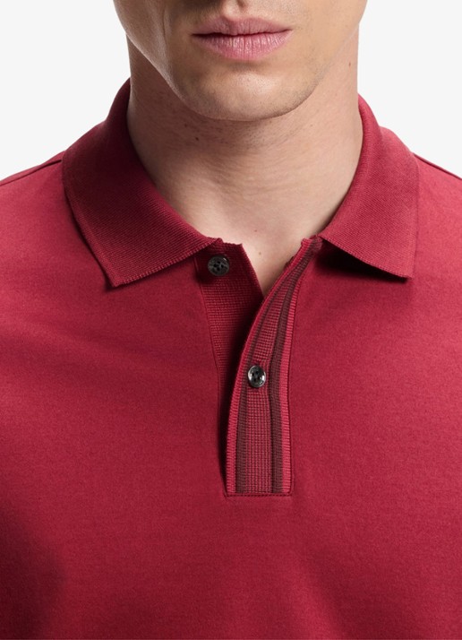 BOSS Polo met korte mouw - detail 4 medium red-611 / rood