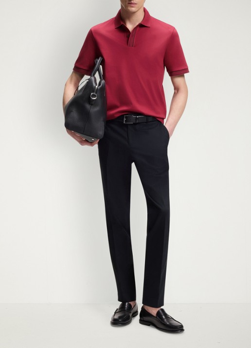 BOSS Polo met korte mouw - voorkant 2 medium red-611 / rood