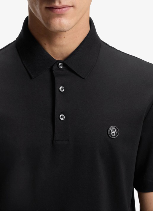 BOSS Polo met logo - detail 5 zwart