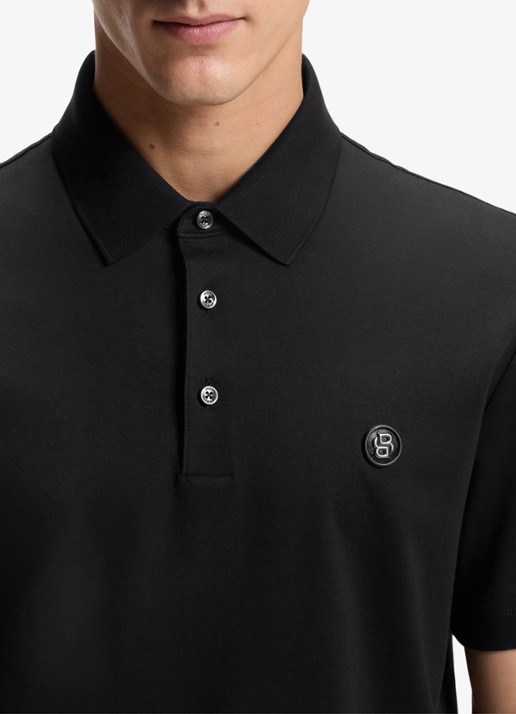 BOSS Polo met logo - detail 6 zwart