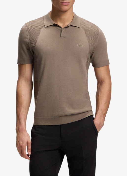 BOSS Polo met logoborduring