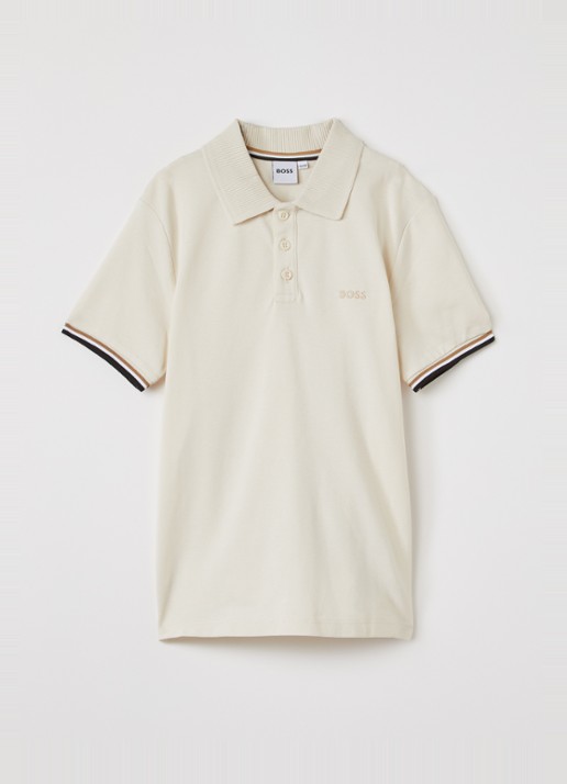 BOSS Polo van piqué katoen met logo