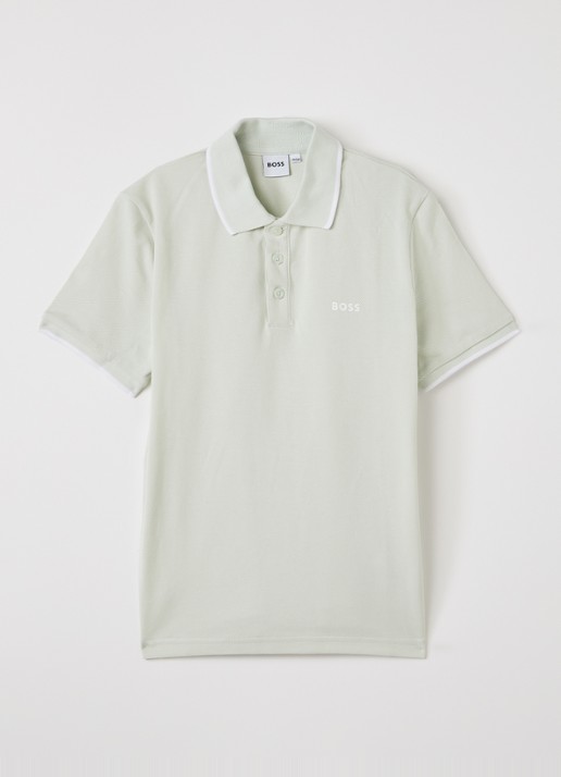 BOSS Polo van piqué katoen met logo