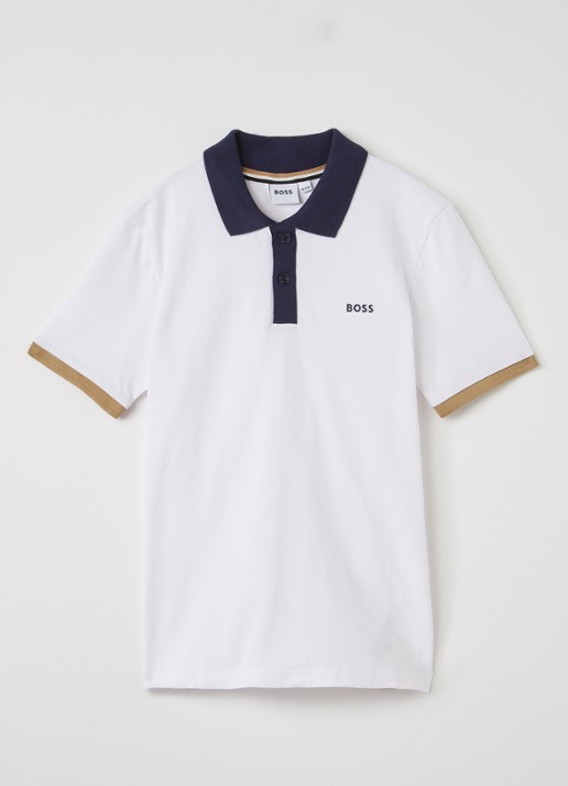BOSS Polo van piqué katoen met logo