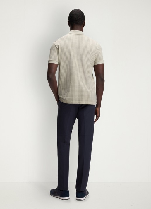 BOSS Polo van piqué katoen met logo - achterkant 3 beige