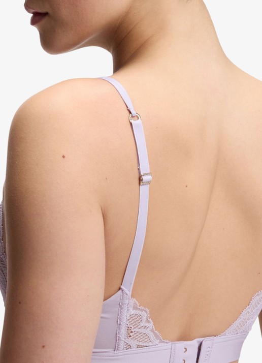 BOSS Premium kanten bralette met mesh plooitjes - detail 5 open purple-553 / paars