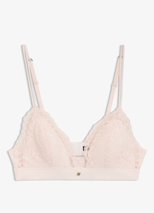 BOSS Premium kanten bralette met mesh plooitjes