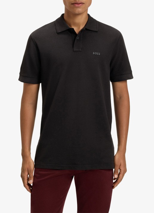 BOSS Prime regular fit polo van piqué katoen met logo