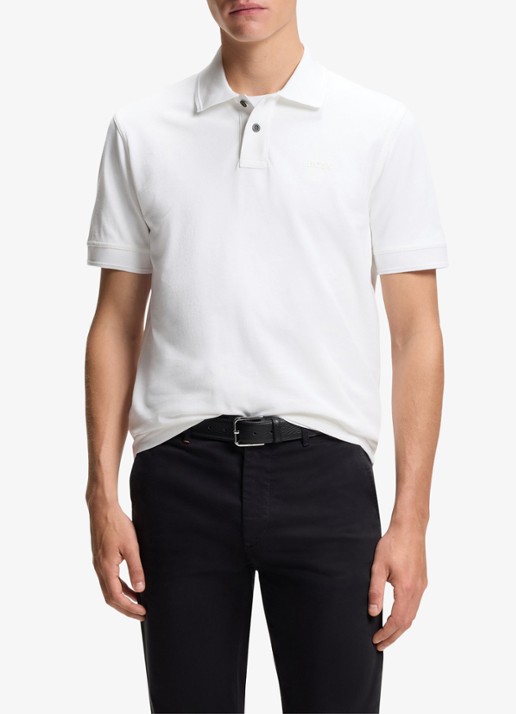 BOSS Prime regular fit polo van piqué katoen met logo