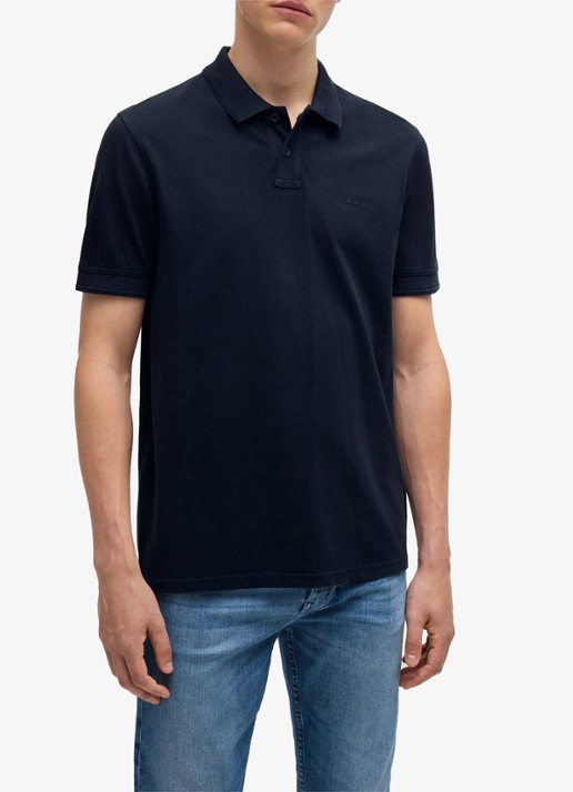 BOSS Prime regular fit polo van piqué katoen met logo