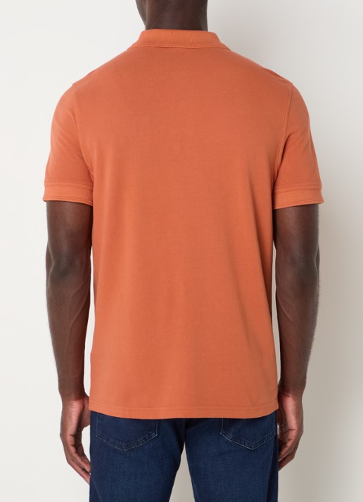 BOSS Prime regular fit polo van piqué katoen met logo - achterkant 4 open orange-840 / oranje