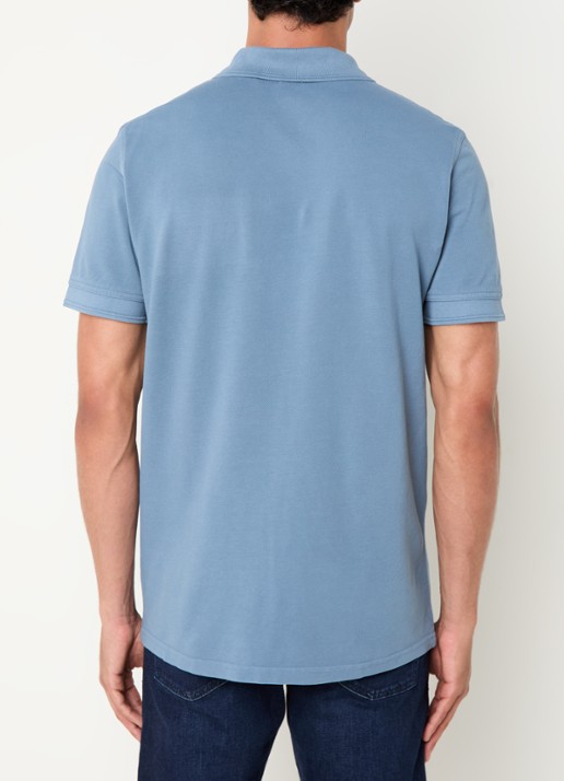 BOSS Prime regular fit polo van piqué katoen met logo - achterkant 4 open blue-472 / blauw